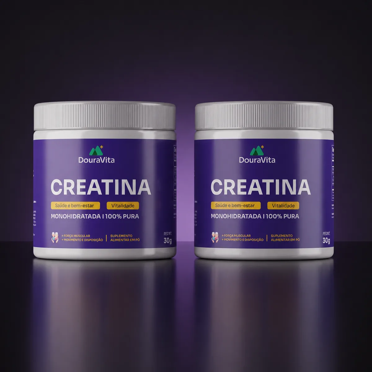 Kit com 2 potes de Creatina DouraVita