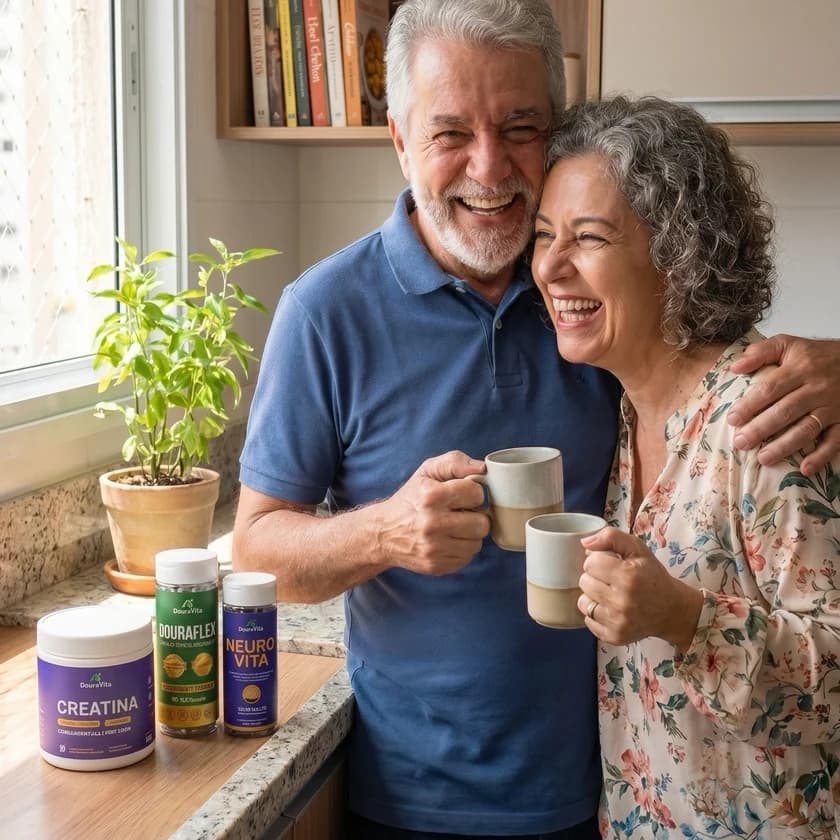 Casal 50+ aproveitando a segunda metade da vida